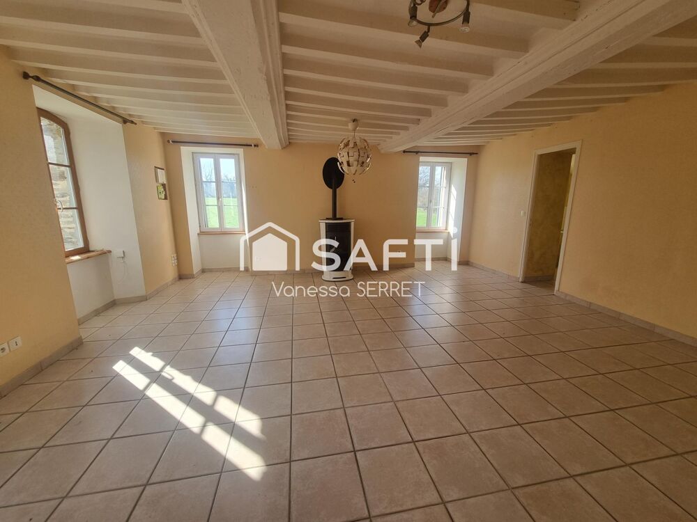 Corps de ferme en pierre avec 2 maisons - 3 dépendances 184 m²  Terrain 1 799 m²  BAUDRE