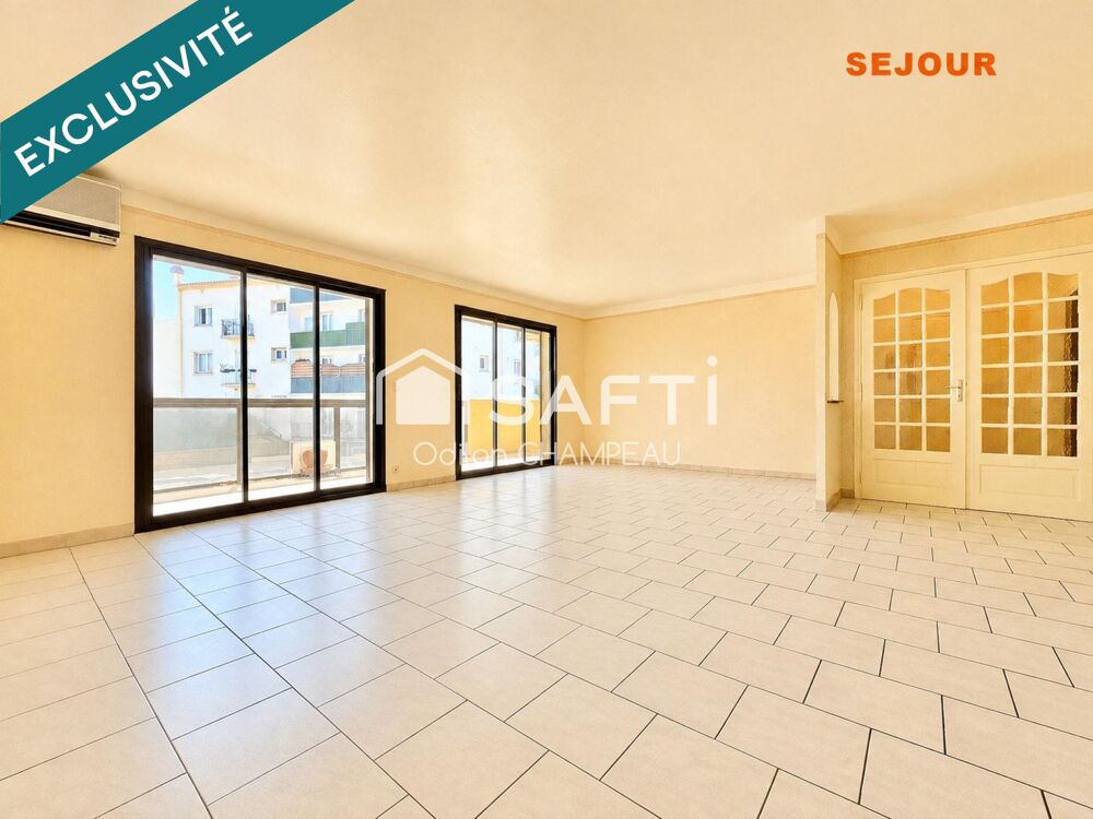 Appartement T4 traversant de 110m2 + balcon et terrasse + grand garage
