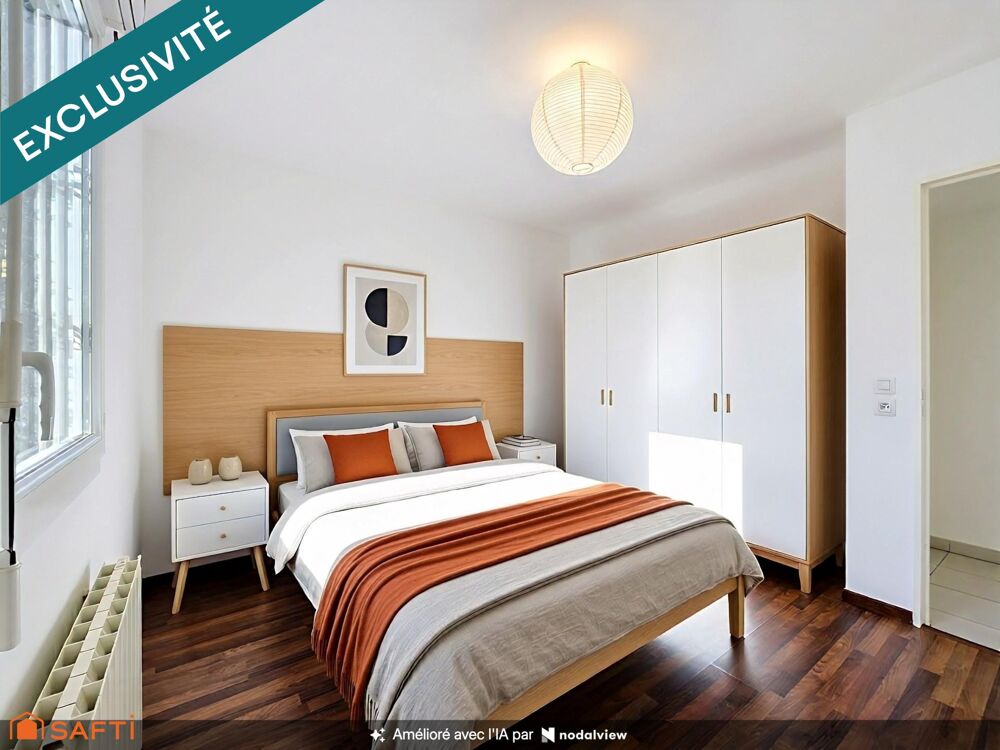 T3 52 m² REFAIT À NEUF  REZ-DE-JARDIN  2 CHAMBRES  GARAGE -