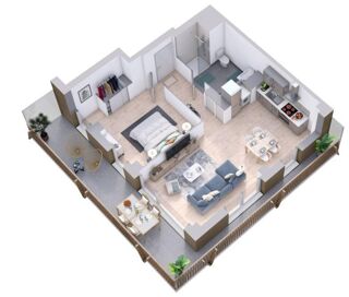  Appartement � vendre 2 pi�ces 47 m�