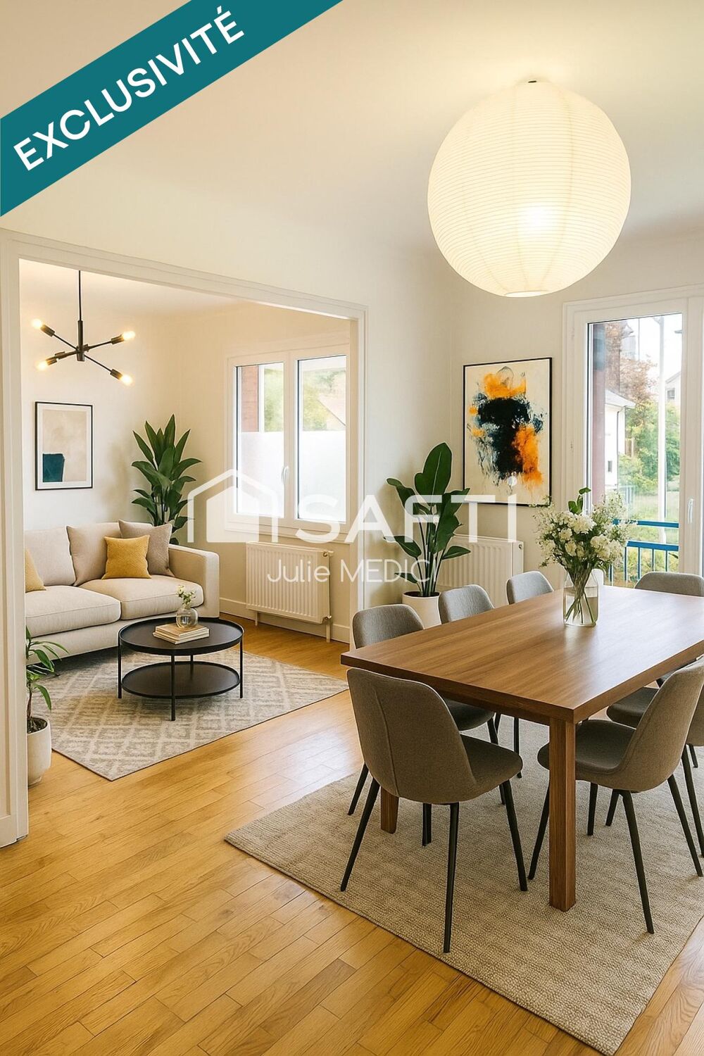 T4 balcons, jardin, garage - Proche accès autoroute