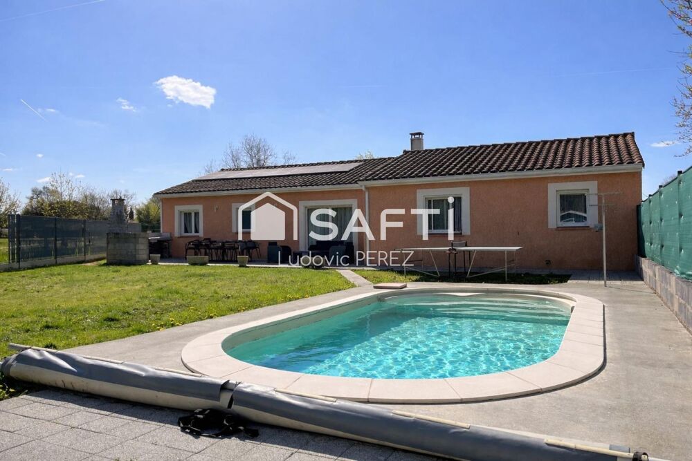 NOHIC (82370) - Maison plain-pied 117m² avec piscine - Garage double - Panneaux solaires - 15 min Montauban