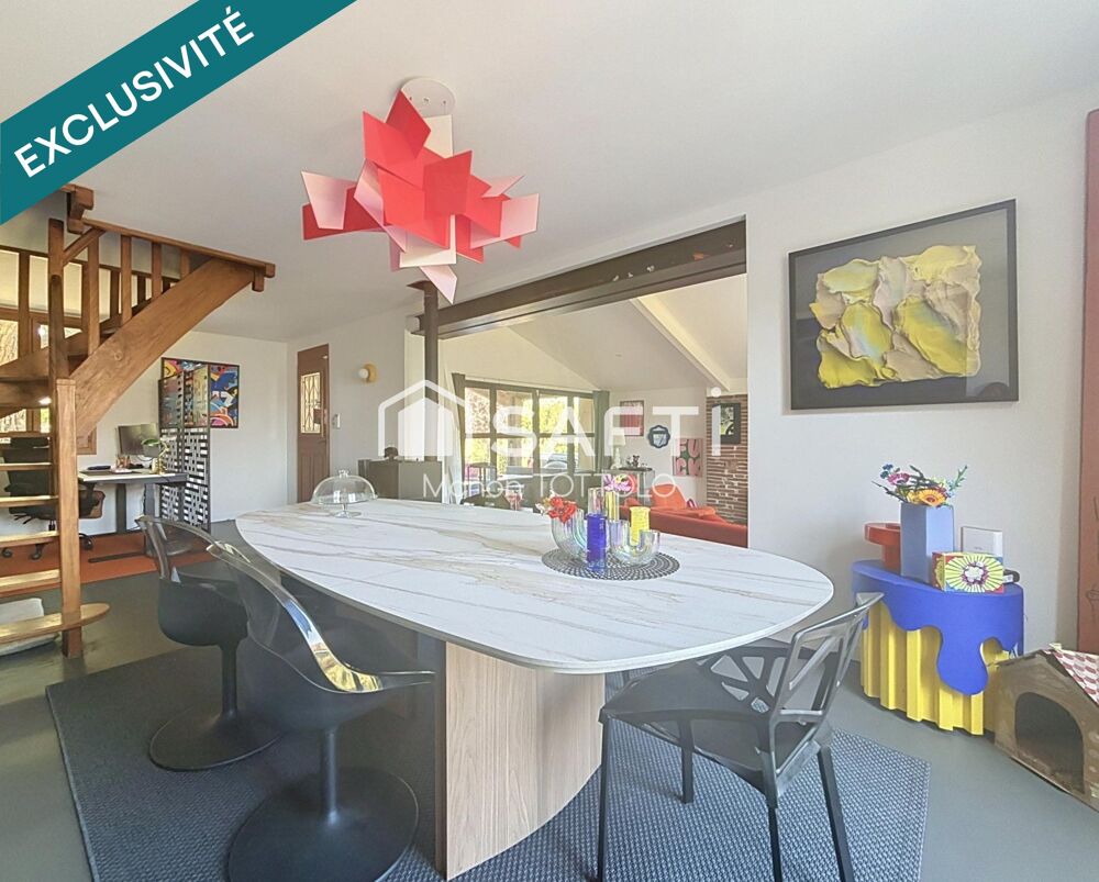Maison rénovée, 2 chambres, bureau, terrain 1300m²