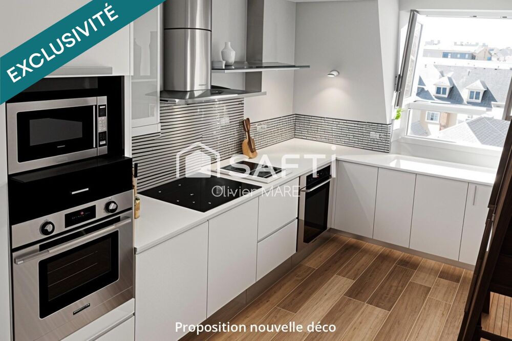 Appartement 60 m², DUPLEX, 2 chs, 3ième étage, centre ville de Flers