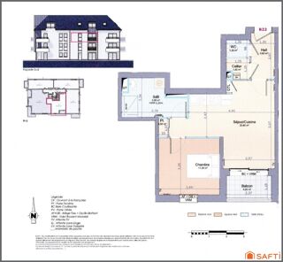  Appartement � vendre 2 pi�ces 45 m�