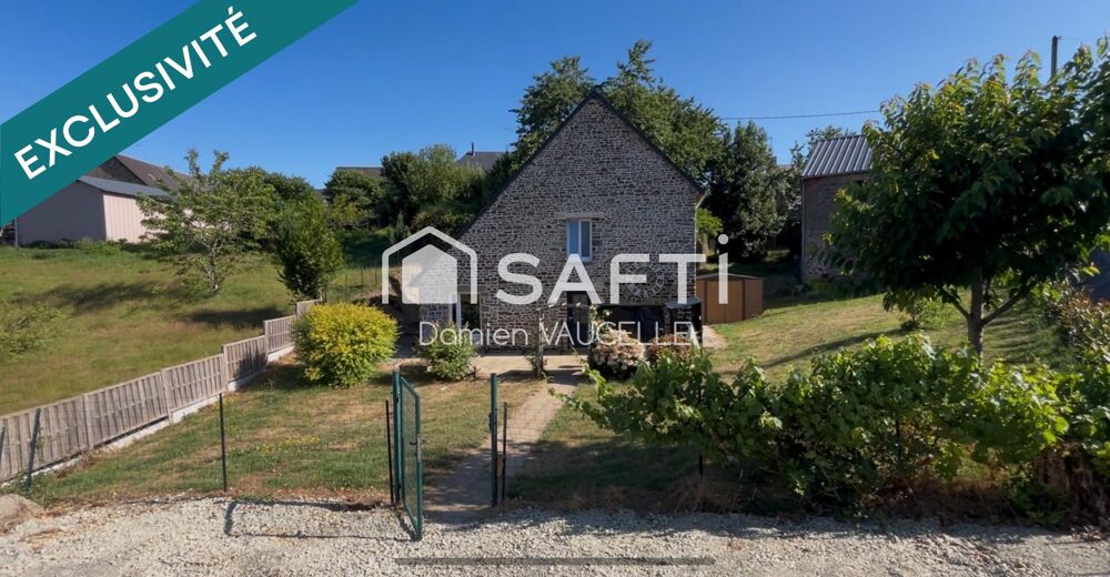 Exclusivité : maison de bourg meublée en pierre, 90 m², au calme, près de létang de pêche.