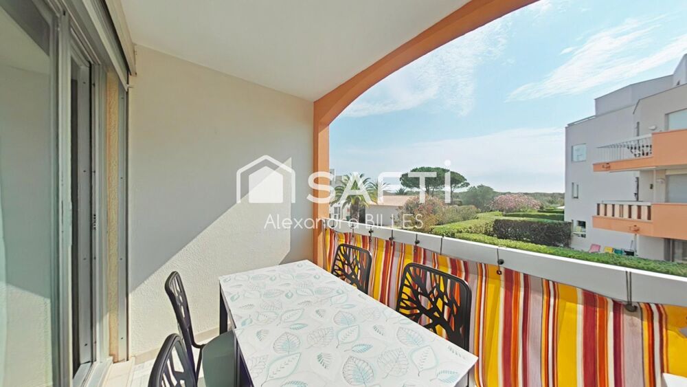 Vente Appartement Résidence Accès direct Plage et piscine : T2 + Cabine et place de parking privative Saint-cyprien