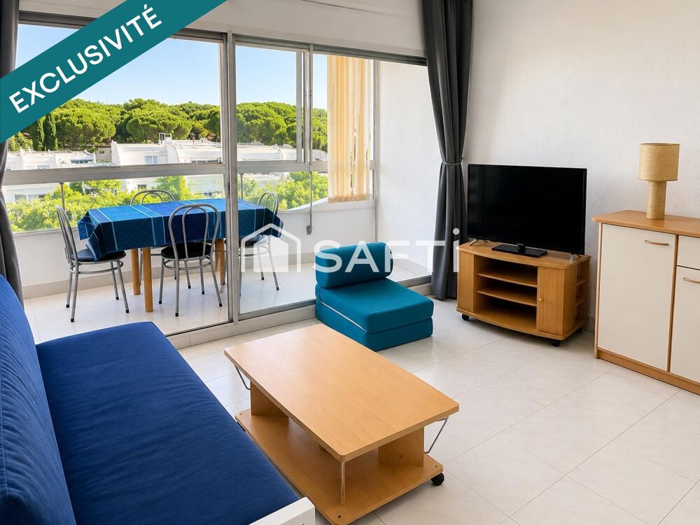 Vente Appartement à 400m de la mer Studio cabine entièrement rénové et entièrement meublé + loggia La grande-motte