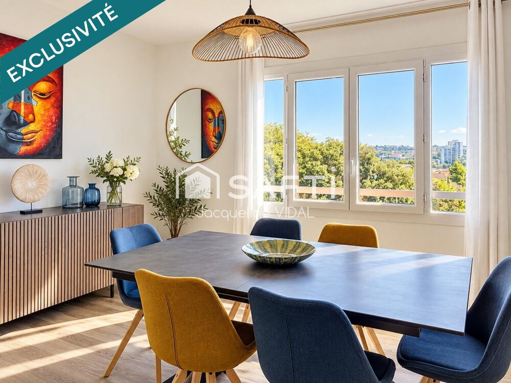 Vente Appartement T4 aménagé en T3 – 75 m² – Balcons – Vue dégagée Marseille 13