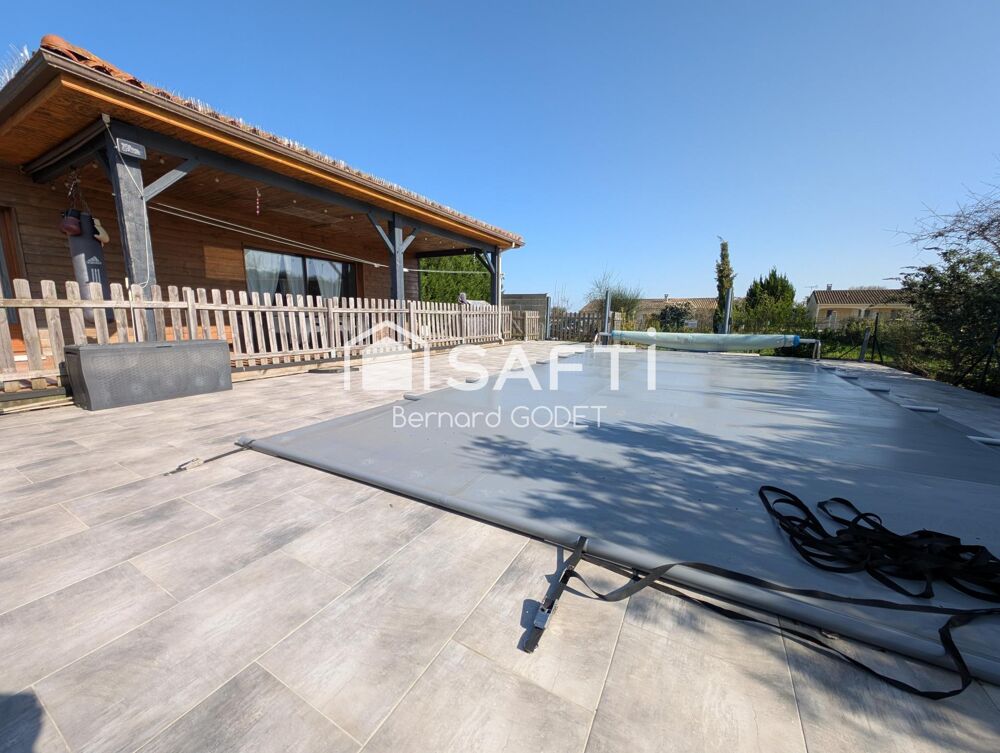 pavillon ossature bois, 3 chambres, piscine