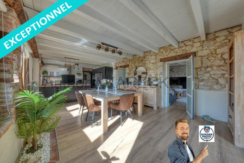 Ferme rénovée 190m² + Garage 60m² + Grange 55m² + Abri bois + Four à Pain