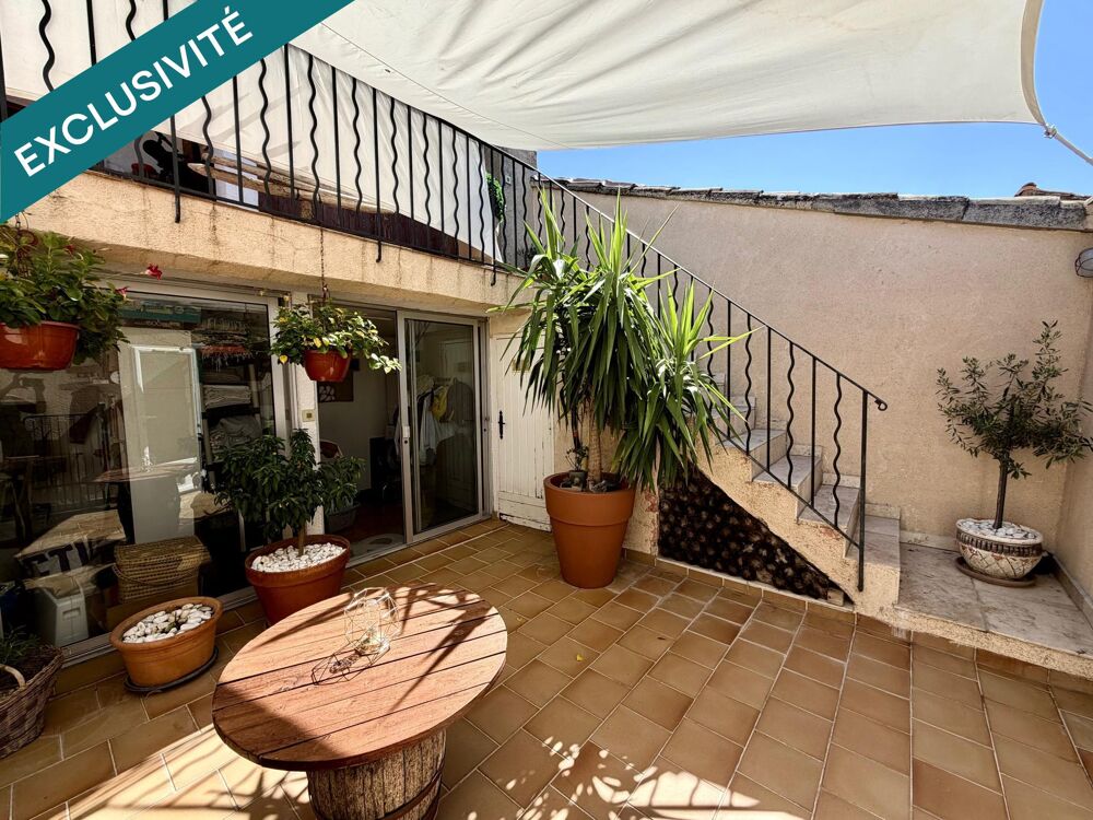 Vente Maison Puyvert – Maison de village de 130 m² avec deux terrasses, ateliers et vue sur le Luberon Puyvert