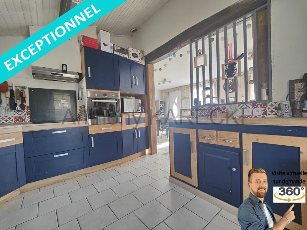 Maison 3 chambres + 1 bureau + garage + atelier