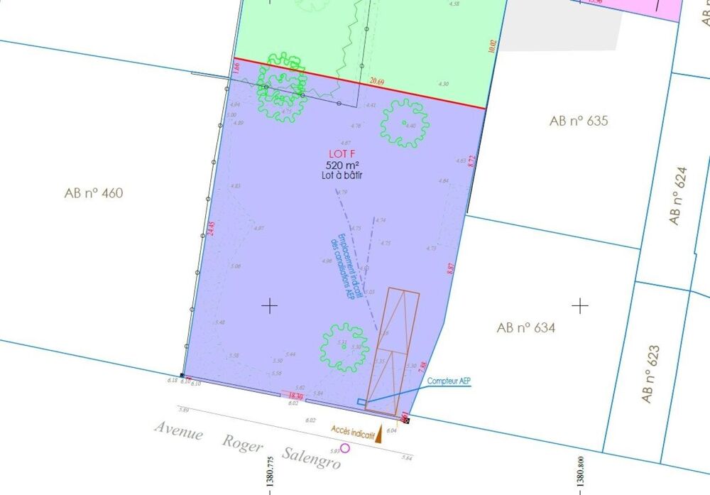 Vente Terrain AYTRE SECTEUR LA COURBE - TERRAIN 520M2 - LIBRE DE CONSTRUCTEUR Aytre