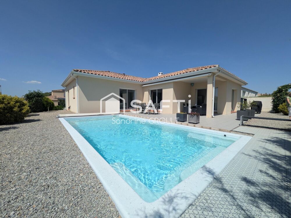 Vente Maison VILLA PLAIN PIED 117m² avec PISCINE, GARAGE et STATIONNEMENT CAMPING CAR Magalas