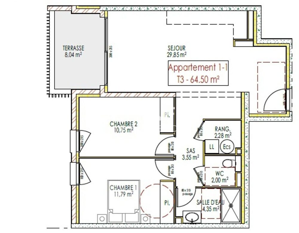 Vente Appartement ARGELÈS-SUR-MER – Vente en VEFA T3 AVEC TERRASSE Argeles-sur-mer