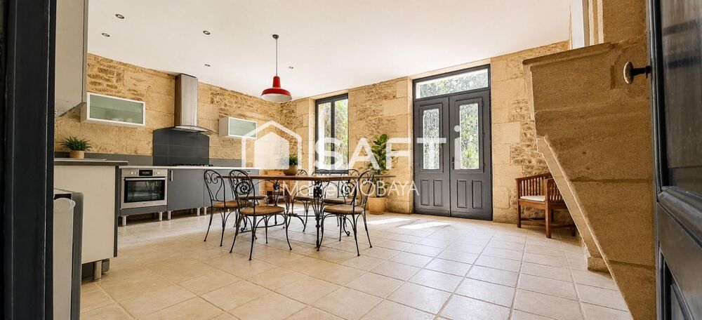 Maison girondine en pierre 6 pièces - 175 m²