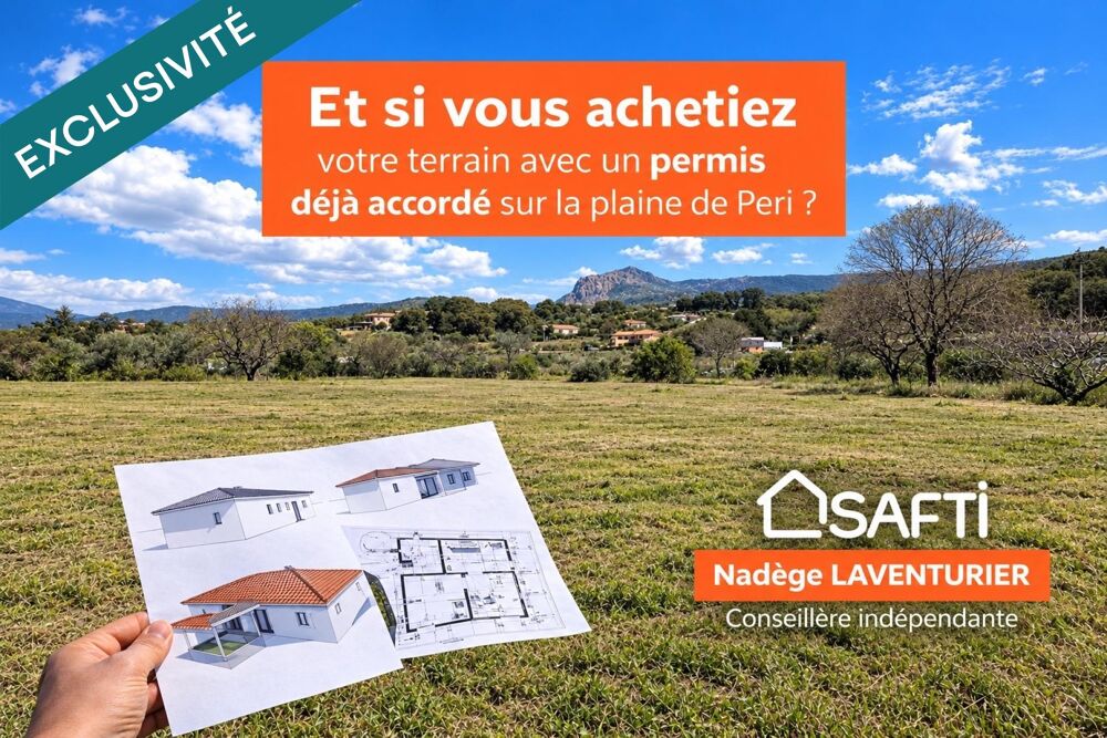 Vente Terrain PLAINE DE PÉRI – TERRAIN DE 1 200 M² AVEC PERMIS DE CONSTRUIRE ACCORDÉ Peri