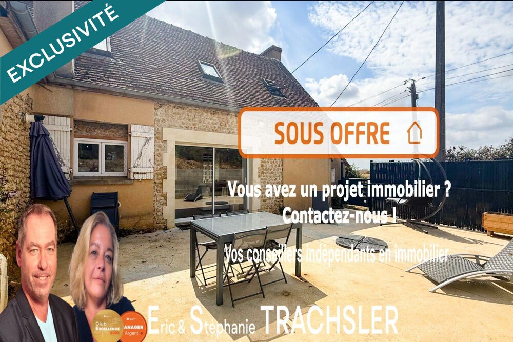 LONGÈRE DE CHARME  115 M²  TERRAIN ARBORÉ DE 2 710 M²  COURGAINS