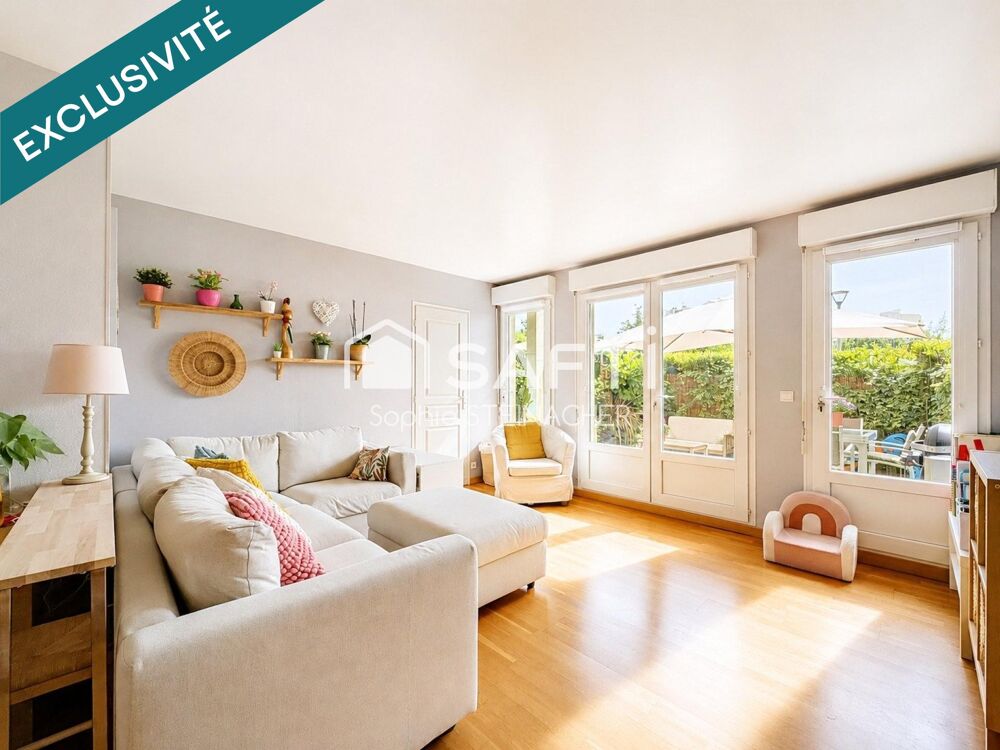 Appartement 3 chambres avec jardin, 2 parking