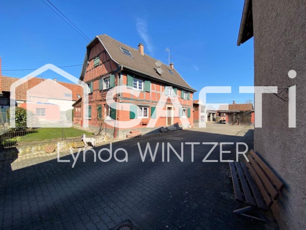OSTHOUSE à 2 min d'ERSTEIN : Belle maison Alsacienne de 190m2 avec dépendances sur 7,4 ares de terrain clôt, piscinable et const