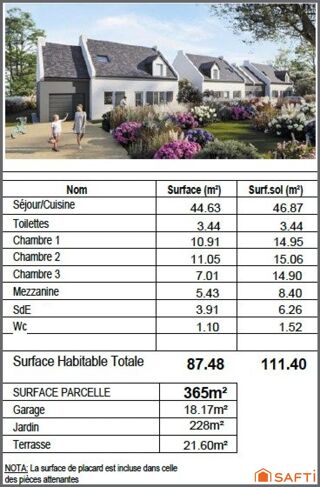  Maison  vendre 4 pices 87 m