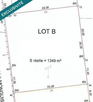  Terrain à vendre 1349 m²