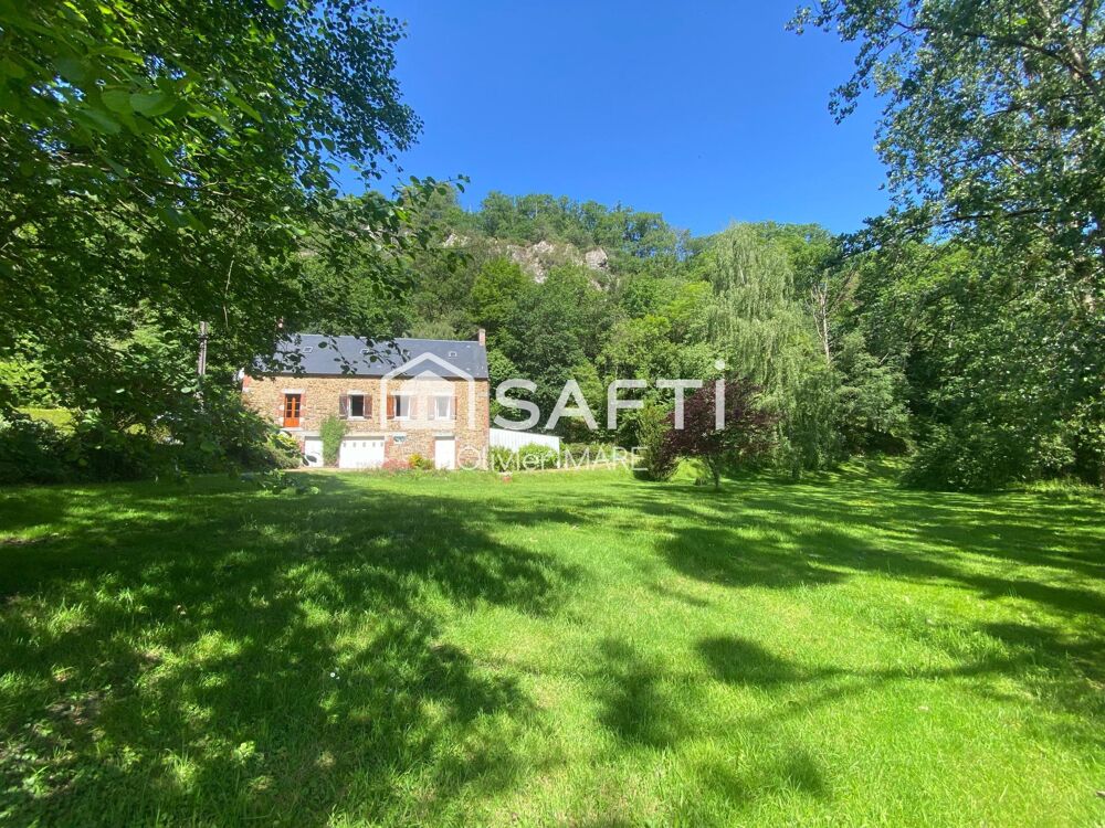 Maison en pierre, 104 m², plain pied, 3 chs, terrain 3375 m², St Philbert sur Orne