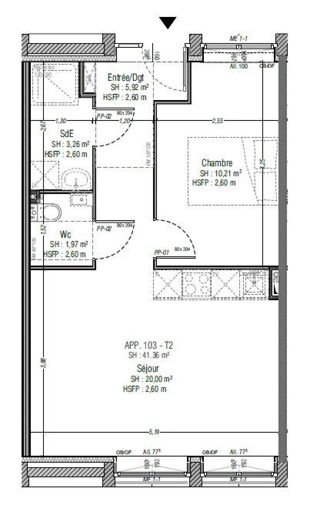  Appartement à vendre 2 pièces 41 m²