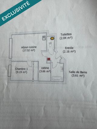  Appartement à vendre 2 pièces 38 m²