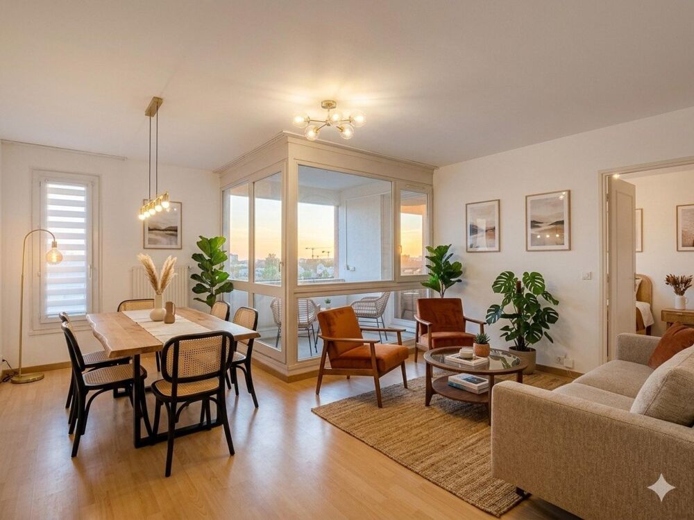 Appartement 57m² lumineux avec balcon vue dégagée