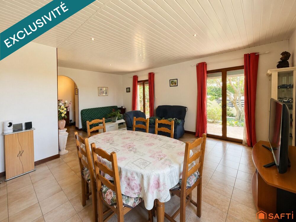 Maison T4 plain-pied, jardin, piscine, garage