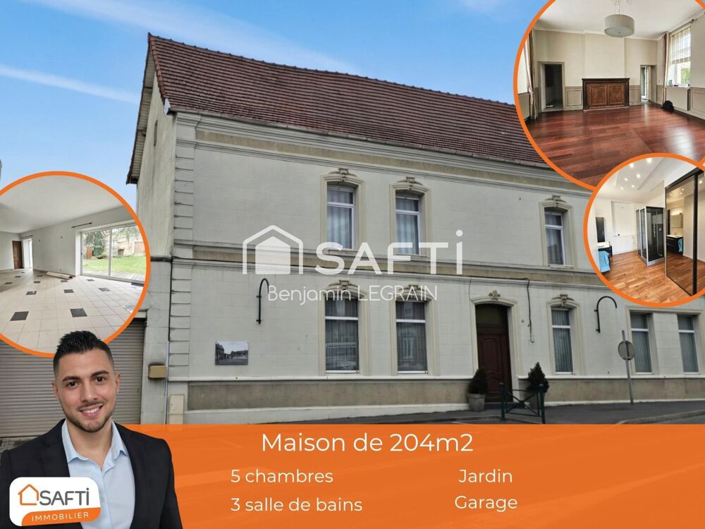 Maison de caractère 204m2/ 808m2 5 chambres, jardin, garage