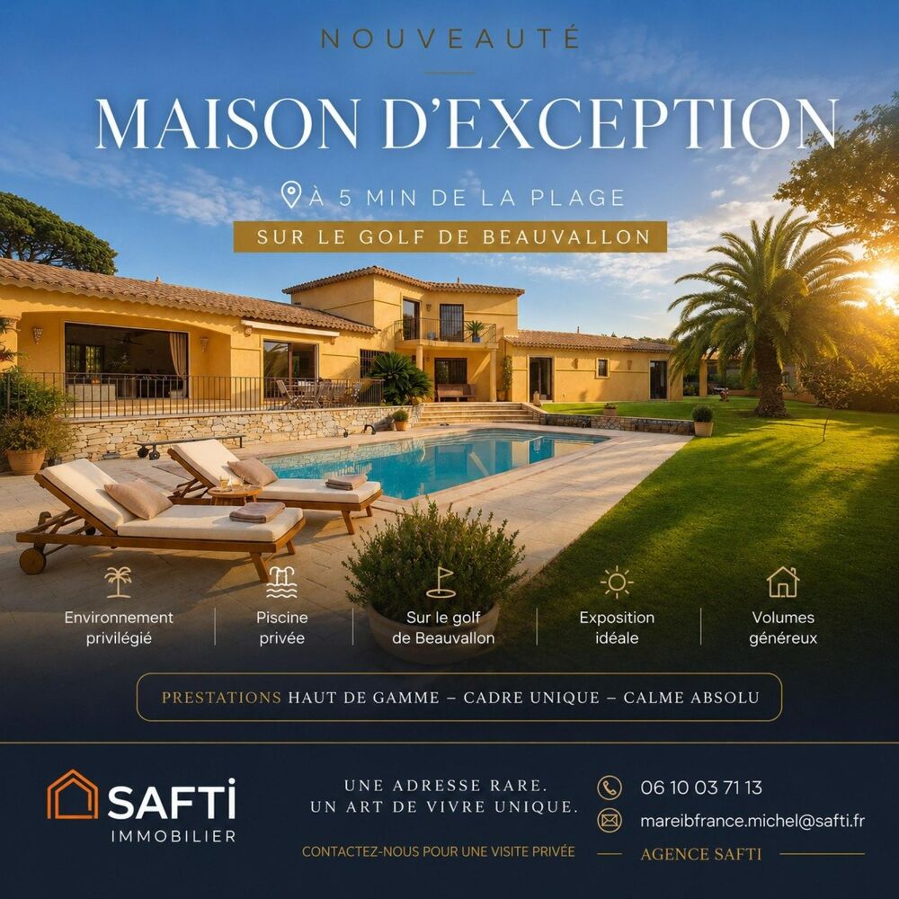 Vente Maison Au cœur d'un environnement privilégié, villa de prestige de 232 m² avec 5 chambres et piscine, à quelques minutes de la mer et d Grimaud
