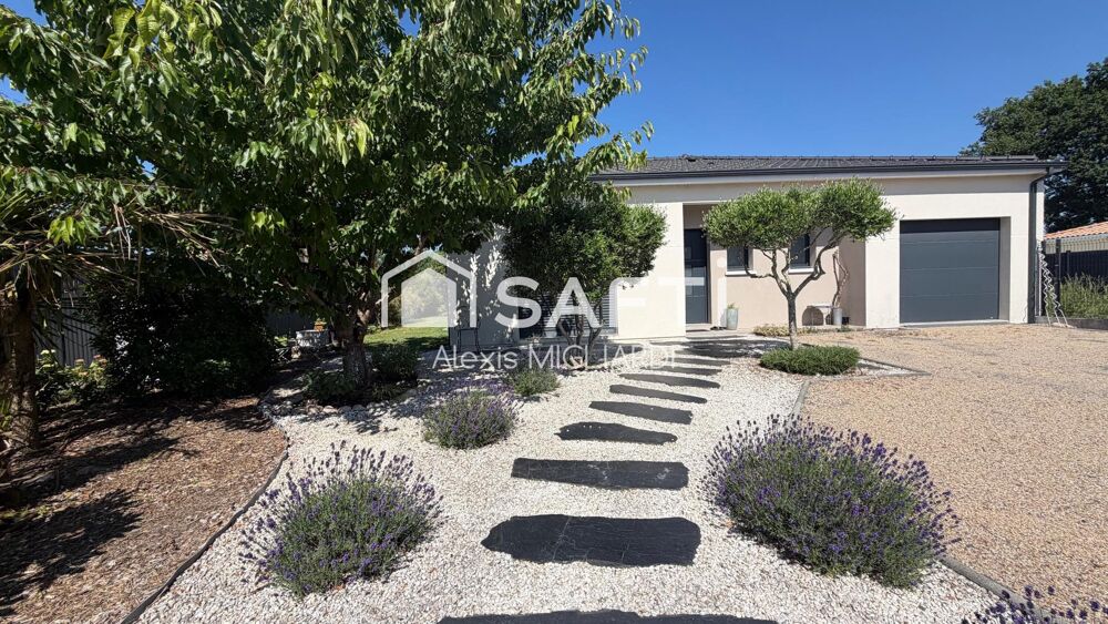 Maison récente de 87 m² avec terrain de 530 m². Garage motorisé de 20 m²