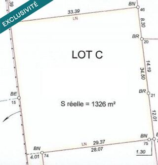  Terrain � vendre 1326 m�