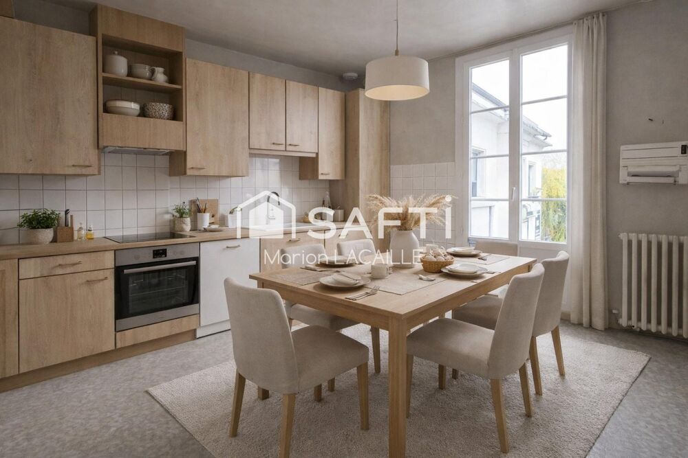 Maison de ville à renover de 140m2 au dessus d'un local de 50m2