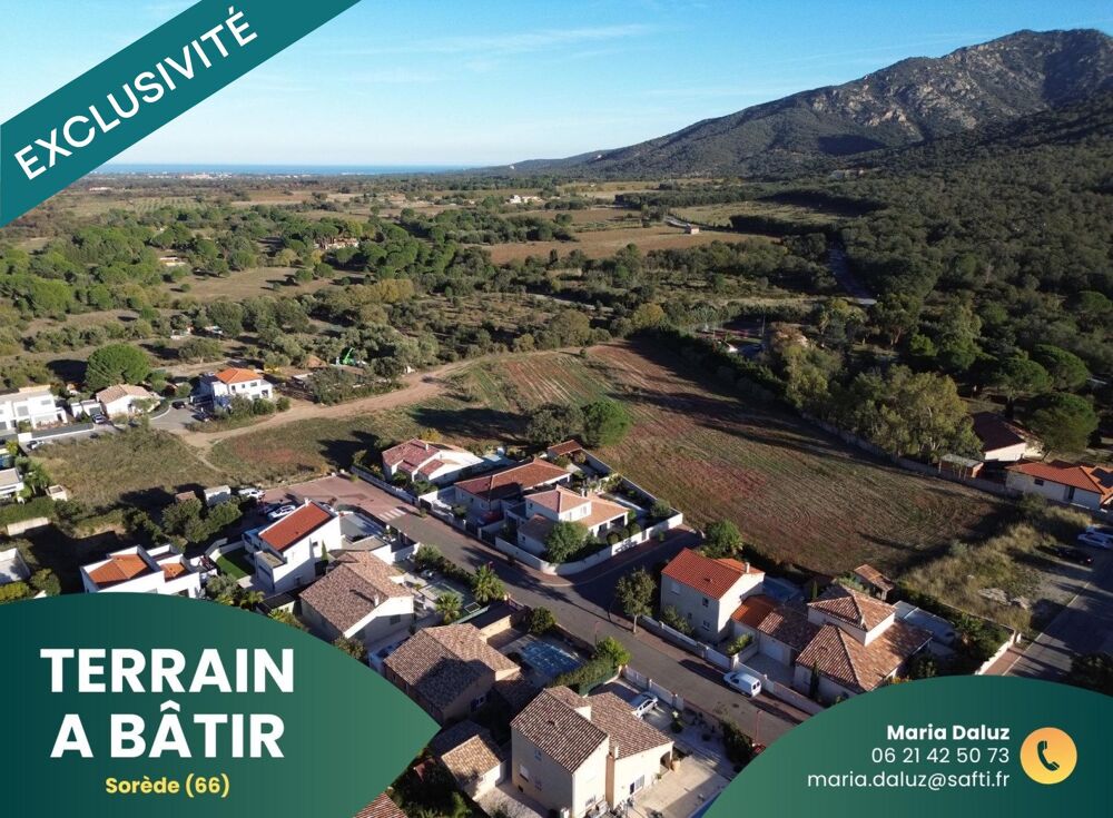 Vente Terrain Terrain � b�tir 4 faces viabilis� expos� plain sud Sorede