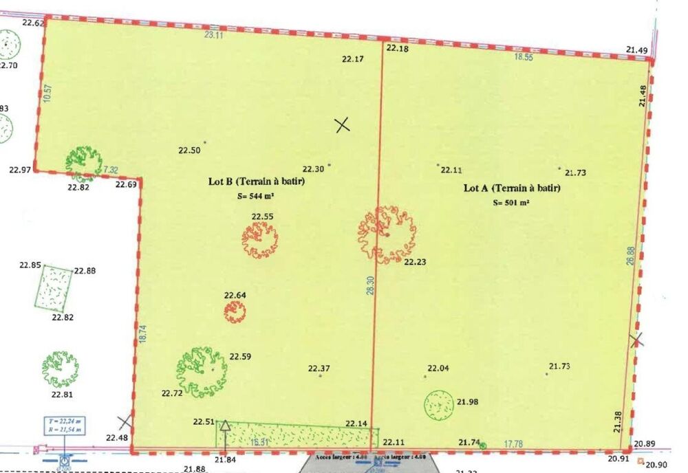 Vente Terrain GALGON – TERRAIN À BÂTIR IDÉALEMENT SITUÉ EN CENTRE-BOURG Galgon
