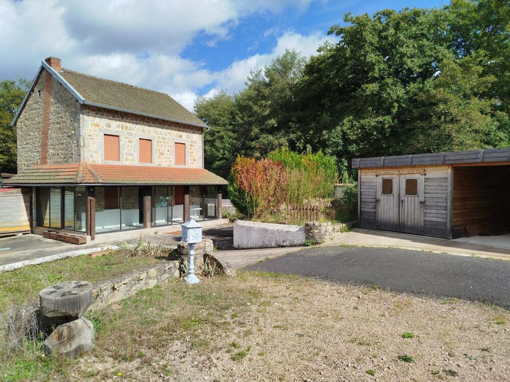 Ensemble immobilier: maison, gîte, garages et terrain à Lachaux