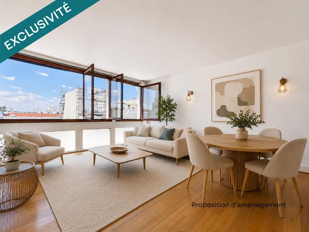 Vente Appartement Appartement familial 3 chambres, étage élevé Paris 19
