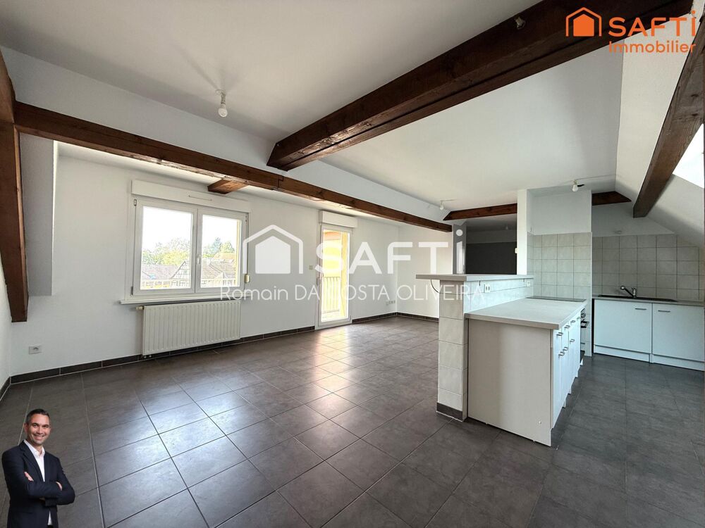 Vente Appartement Superbe appartement de 3 pièces au 2éme et dernier étage, disposant d'un balcon, d'une place de stationnement privée et d'une ca Fegersheim