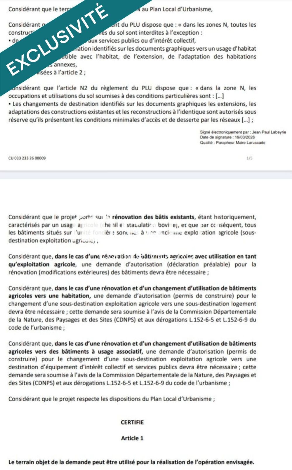 Bâtiments de 425m2, et terrain de 9663m2