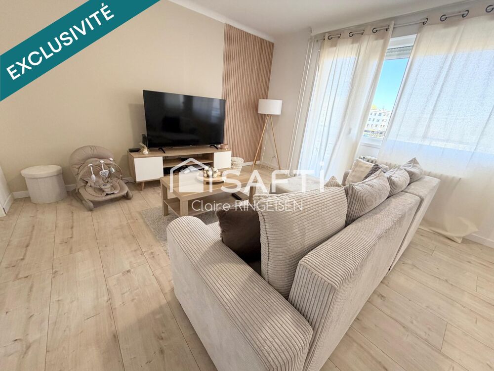Appartement rénové de 89m2 avec terrasse, cave et garage