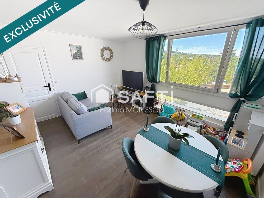Appartement 65m² balcon, cave, et place de parking boxée