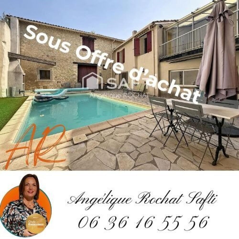 SOUS OFFRE D ACHAT Magnifique Maison de Maitre en Pierre R+1 à Magalas 5 chambres Piscine hangar dépendances