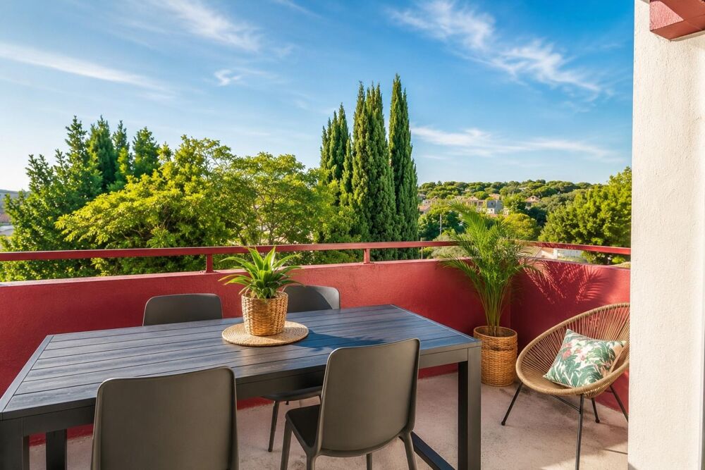 T2 avec terrasse, vue dégagée et parking