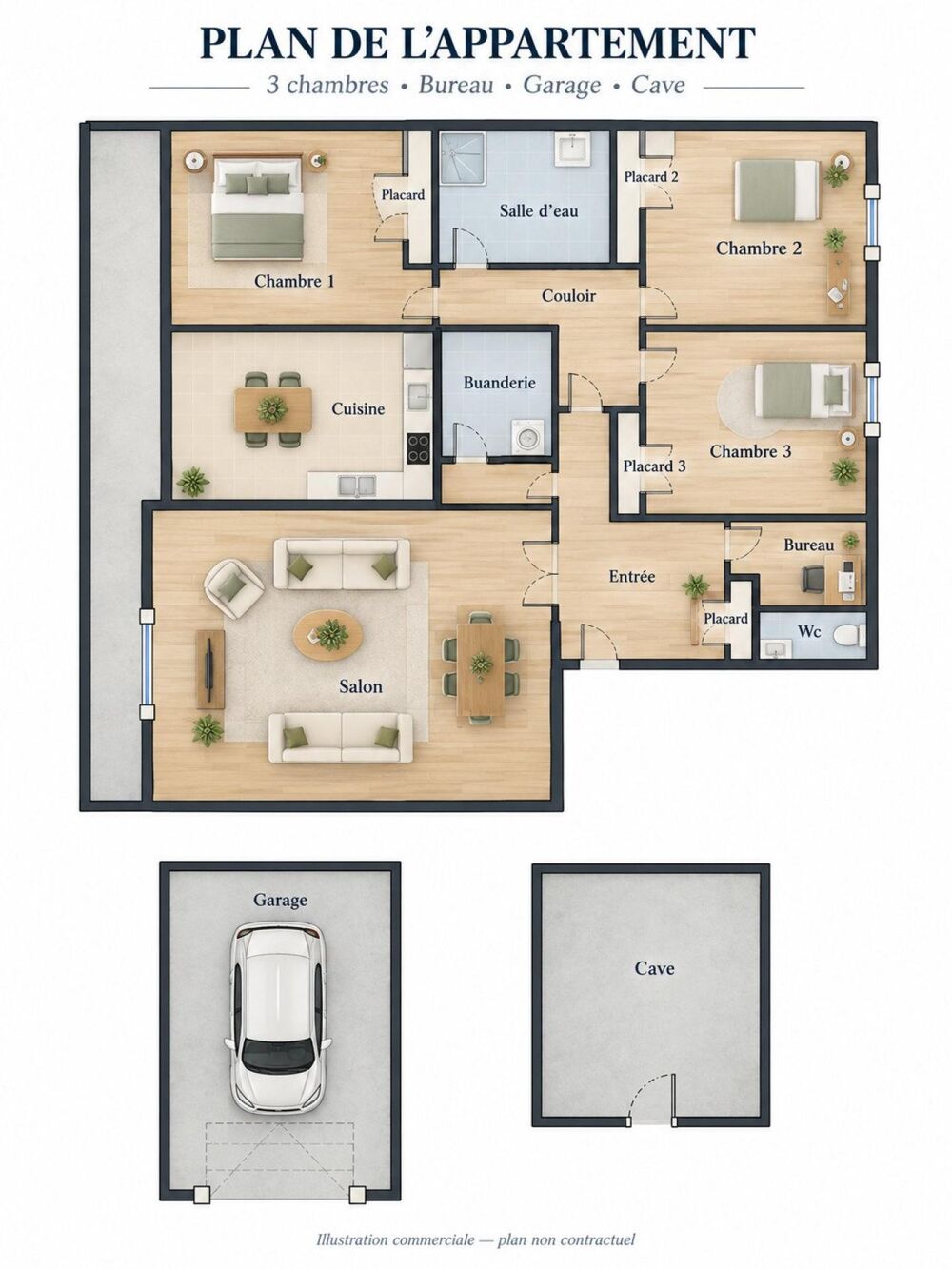 Vente Appartement MONTÉLIMAR – APPARTEMENT DE 105 M² AVEC GRANDE TERRASSE, GARAGE ET CAVE Montelimar