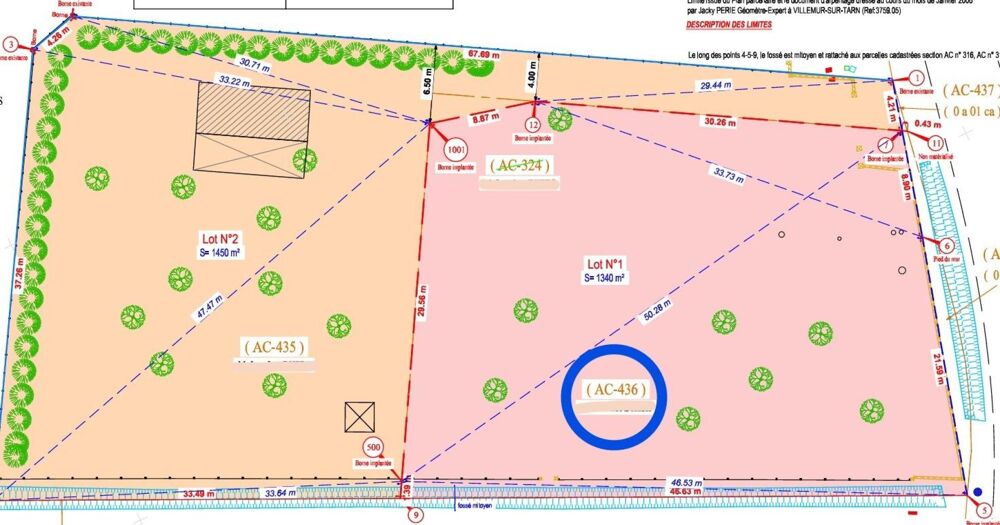 Vente Terrain BONDIGOUX - Terrain constructible de 1340 m² Bondigoux