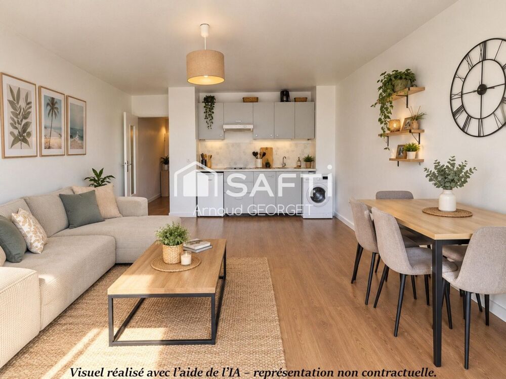 Studio 32 m² avec balcon, parking et cave